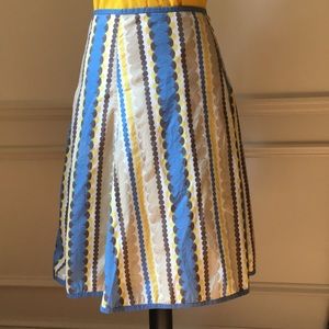 Boden striped skirt blue yellow